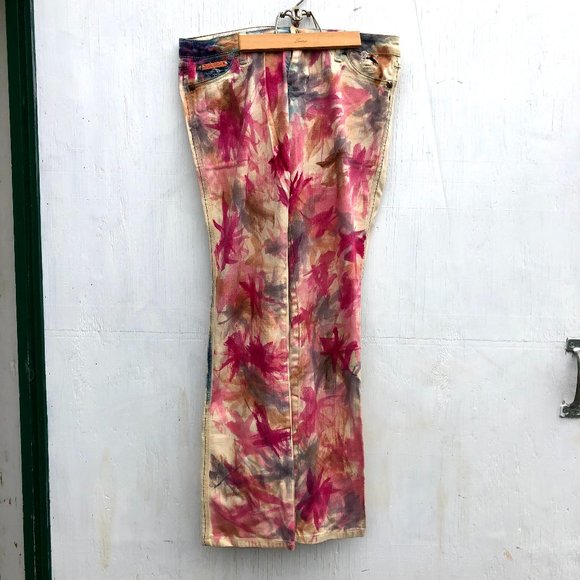 Ate11 handmade tie dye embellished jeans - Picture 1 of 12